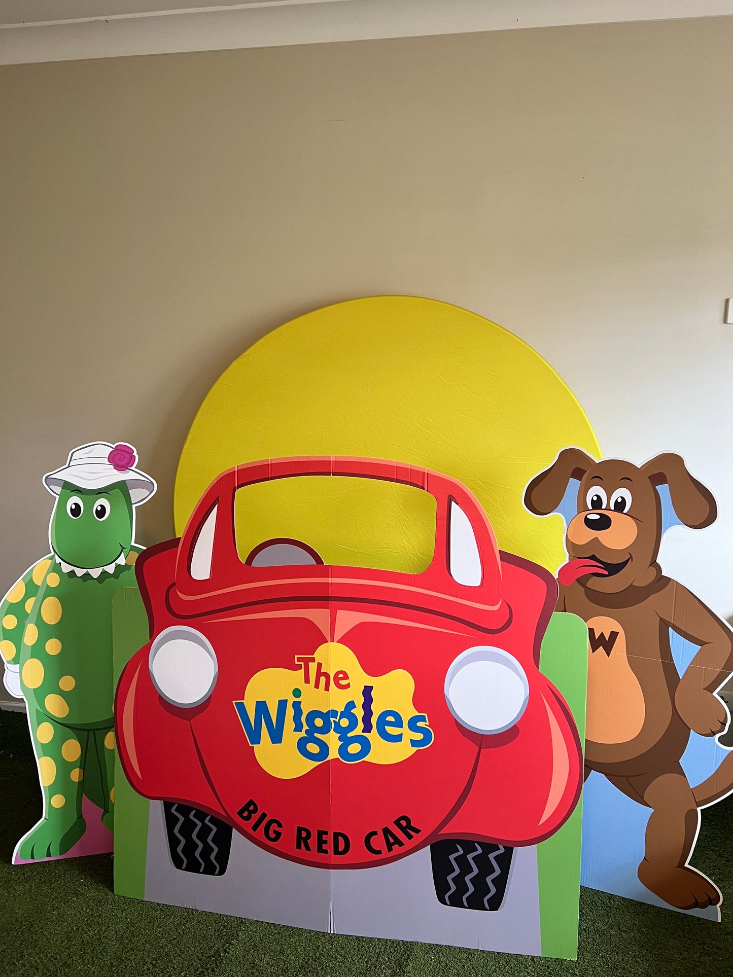 Wiggles car photo prop cut out hire