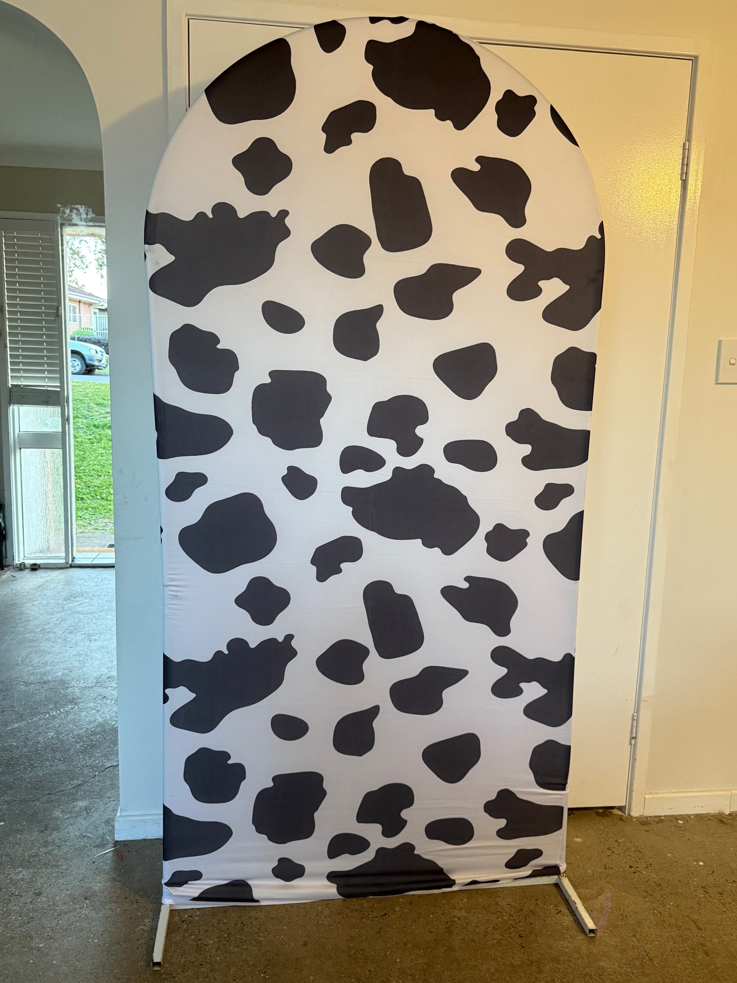 Cow print arch
