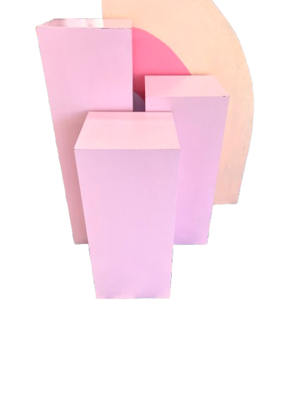 Pink plinths