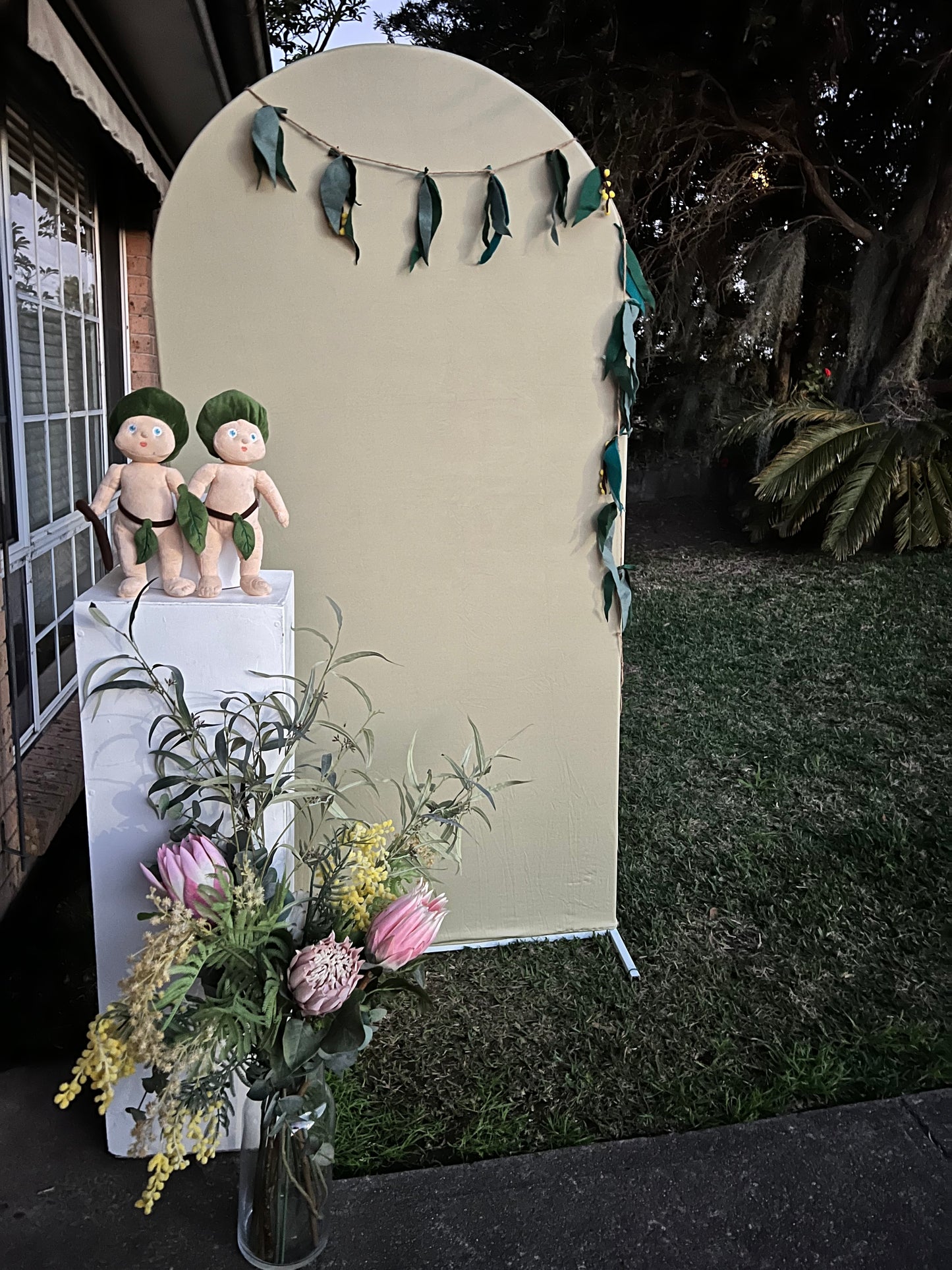 Sage green arch