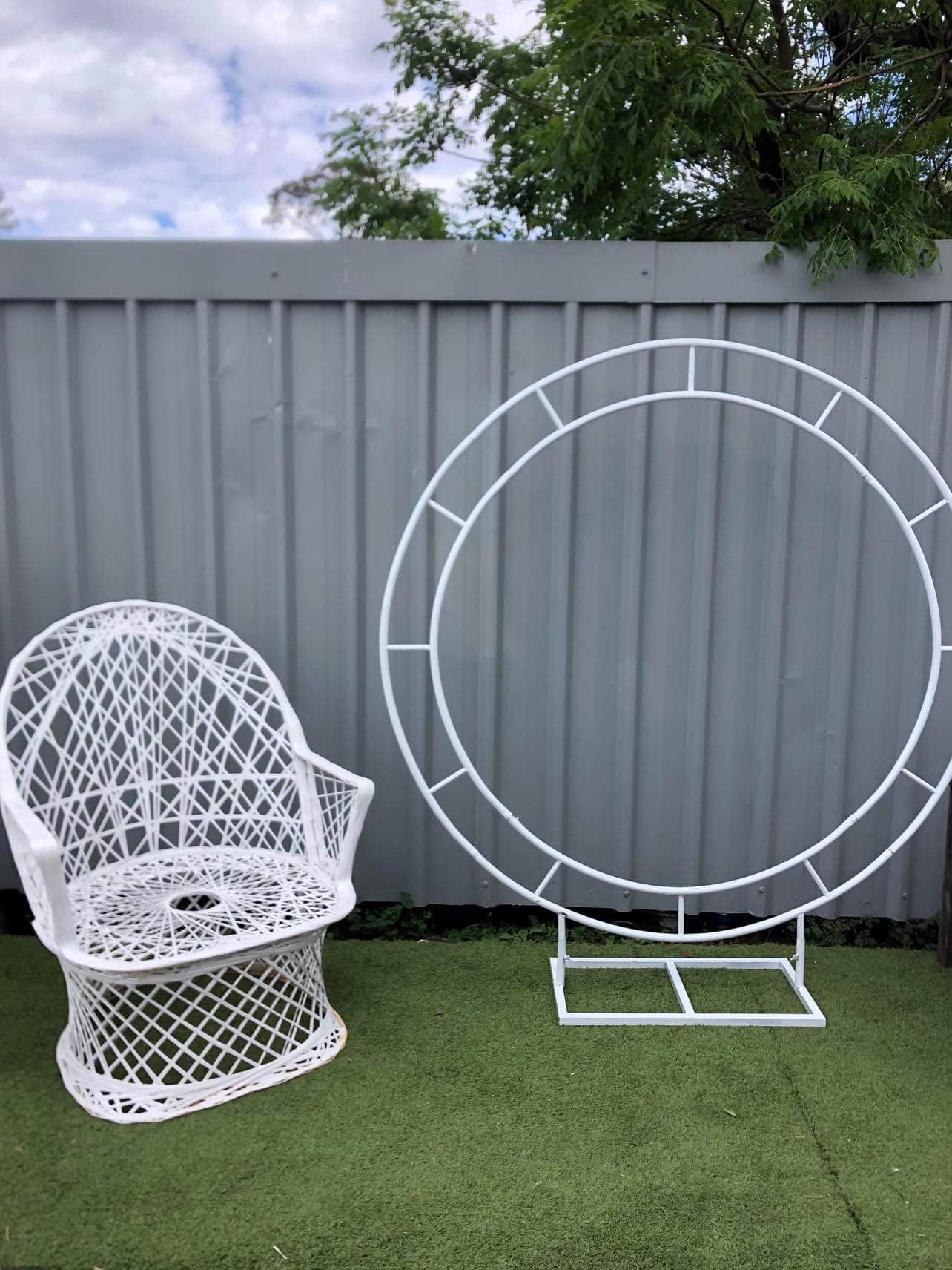 White occasional chair (low)