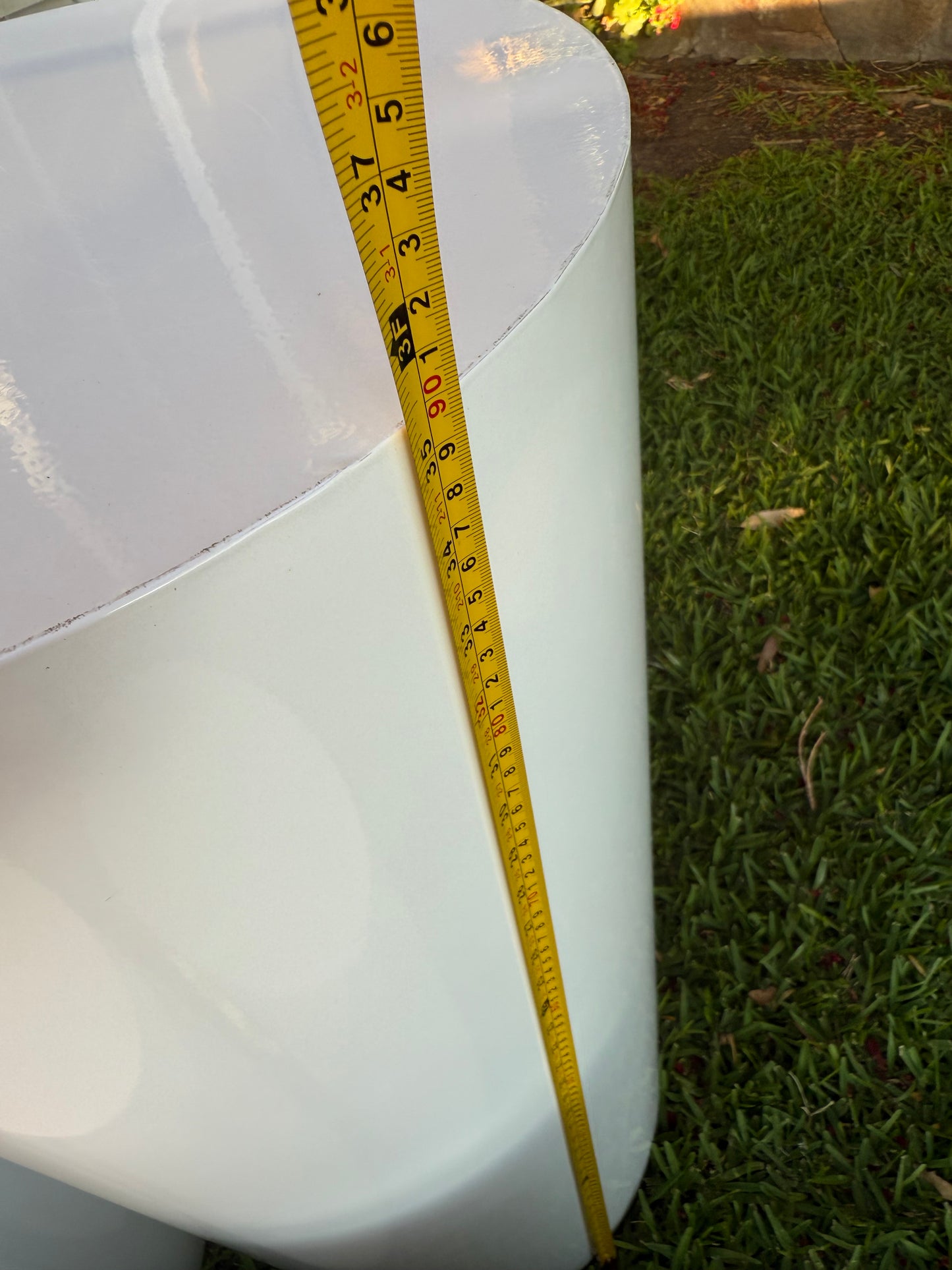 Cylinder white plinths