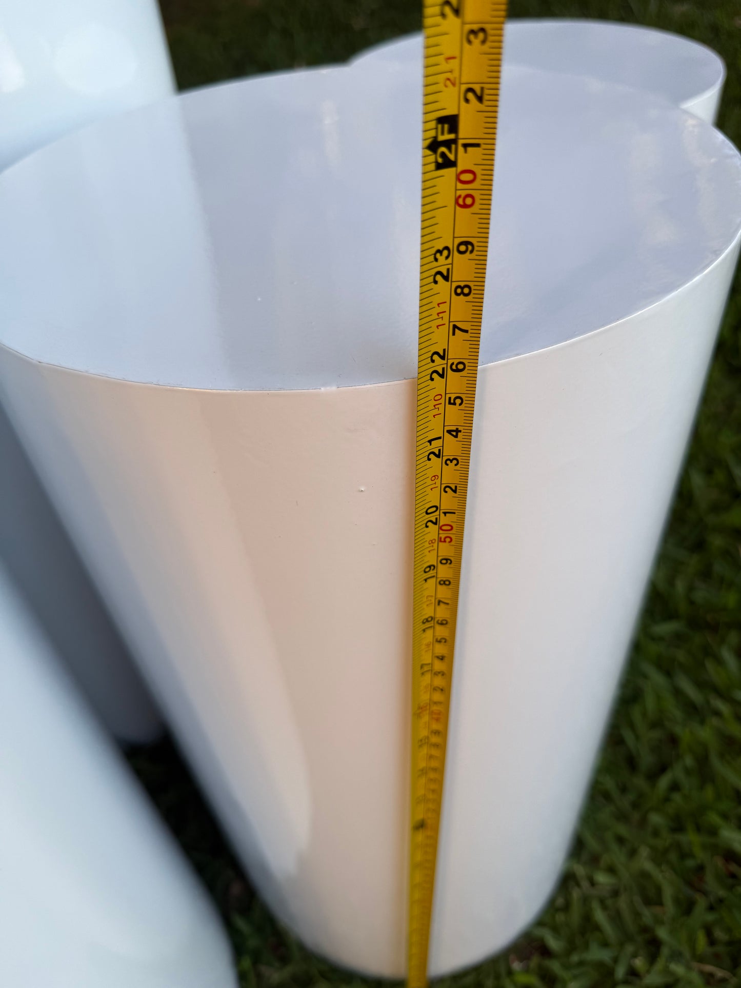 Cylinder white plinths