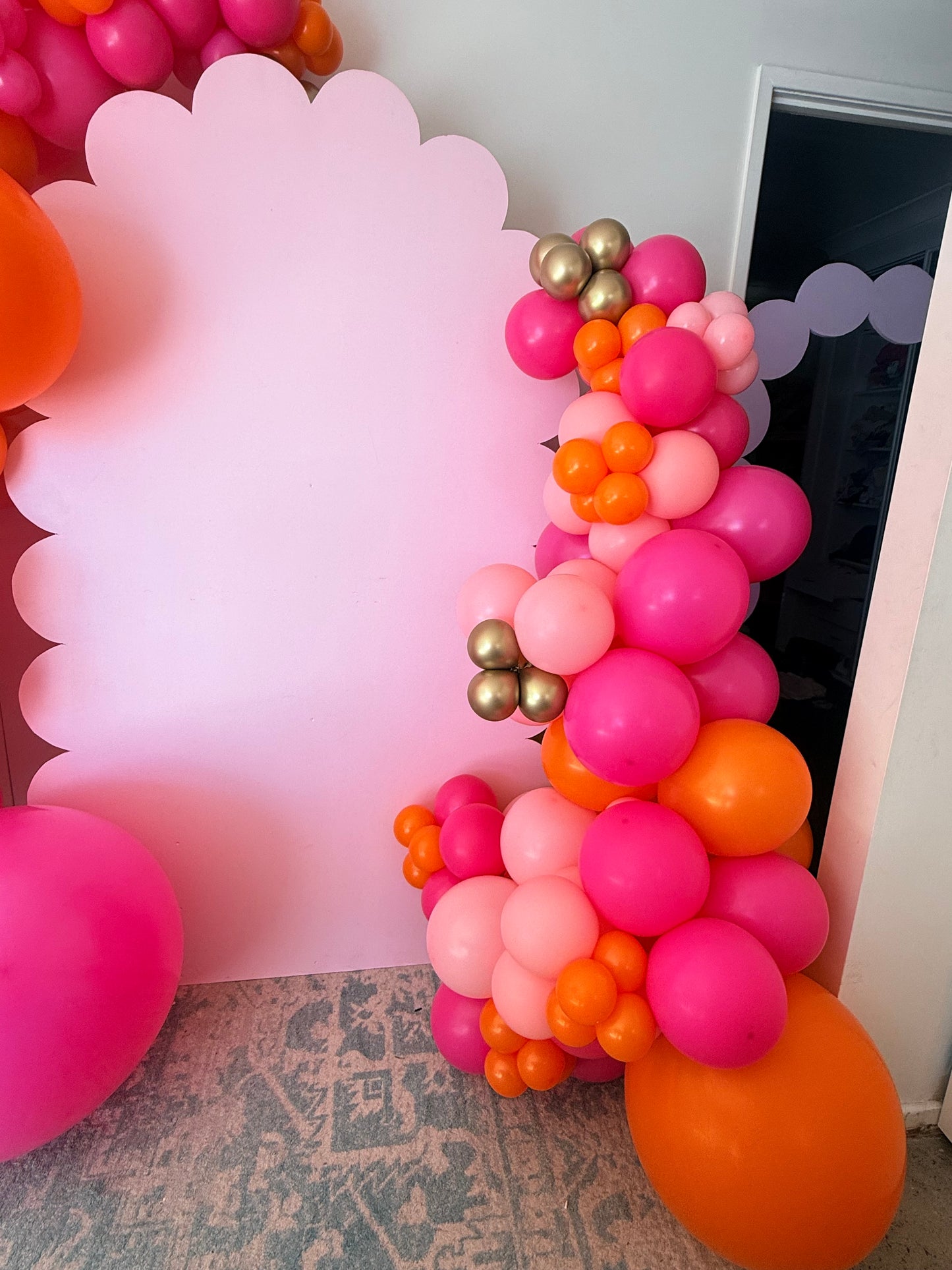 Pink bubble arch