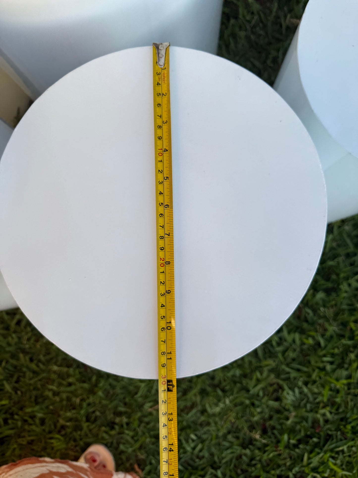 Cylinder white plinths