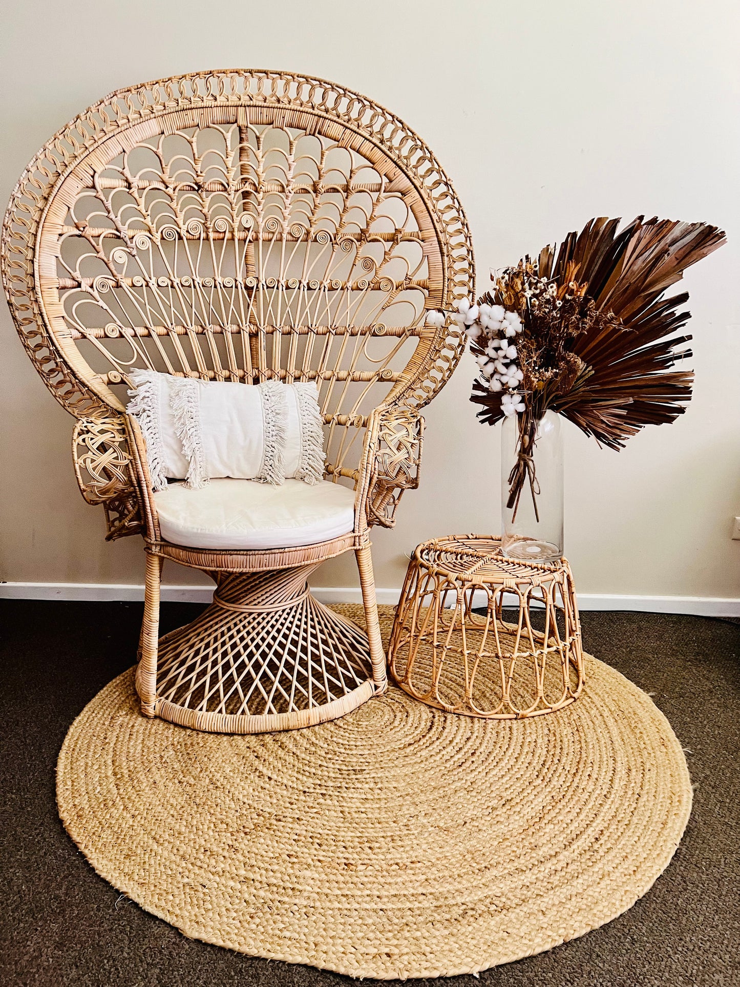 Dried floral arrangements for arch or chair