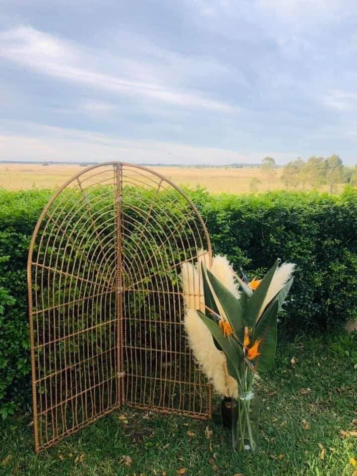 Dried floral arrangements for arch or chair