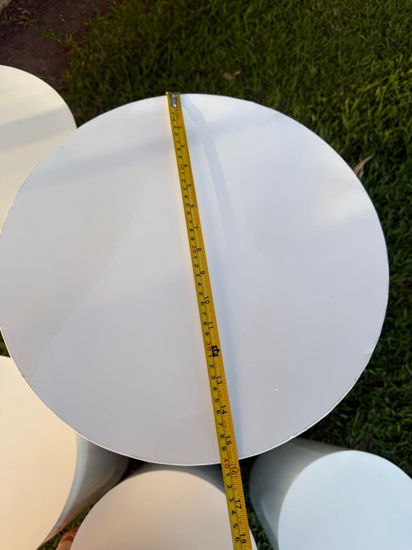 Cylinder white plinths