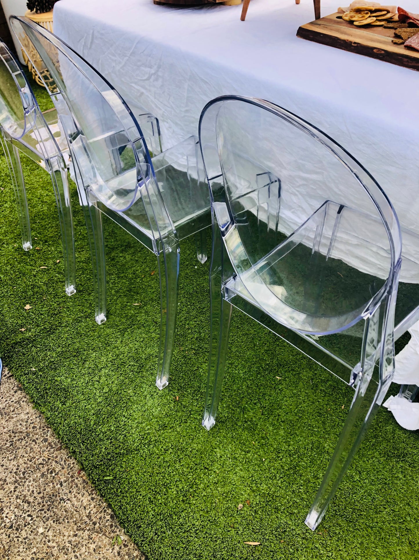 8 adult ghost chairs