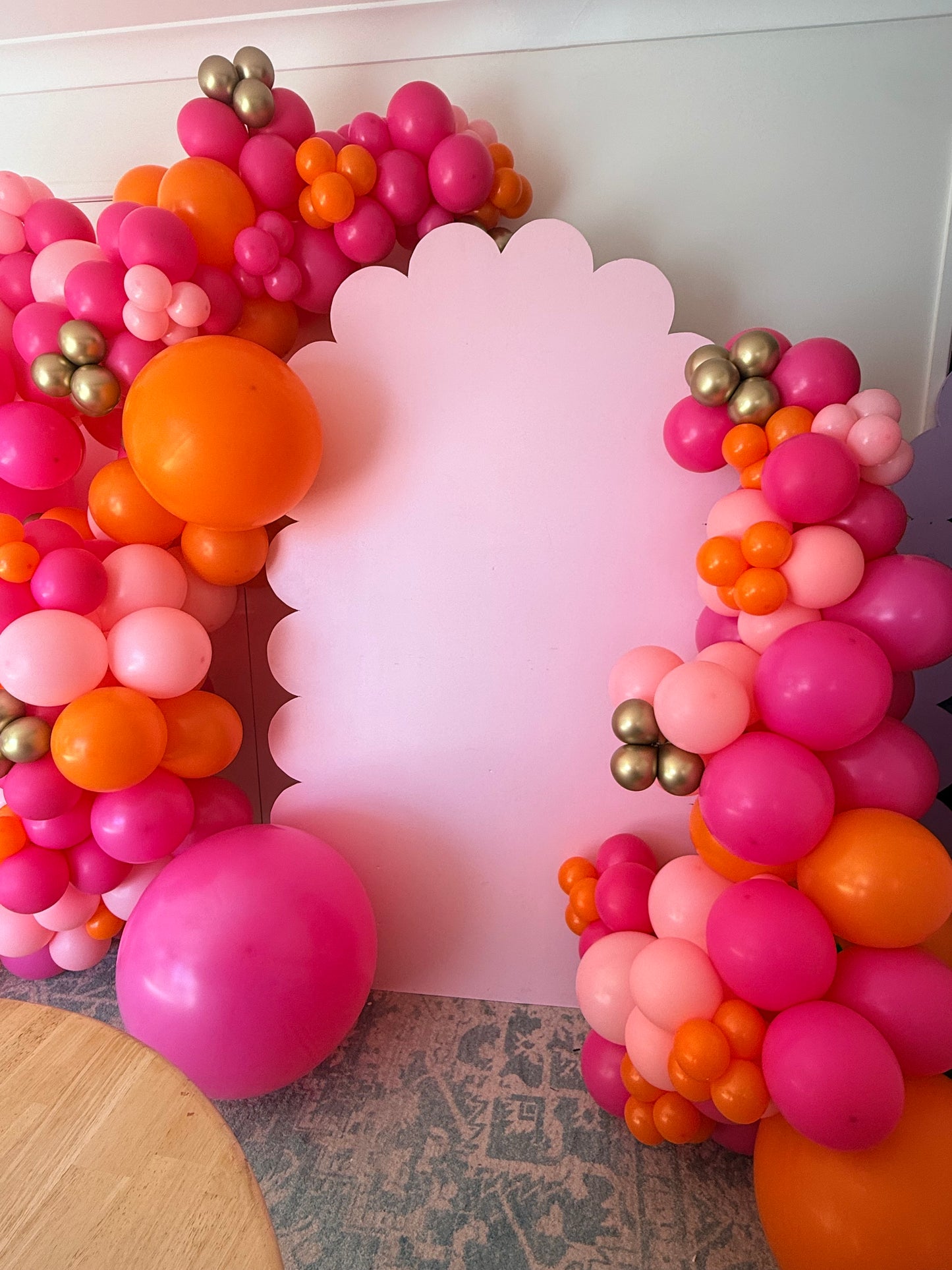 Pink bubble arch