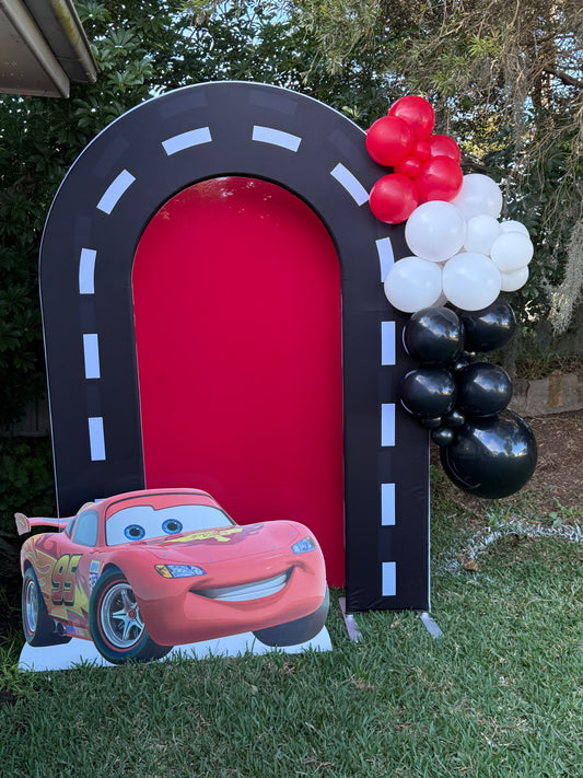 Red arch banner