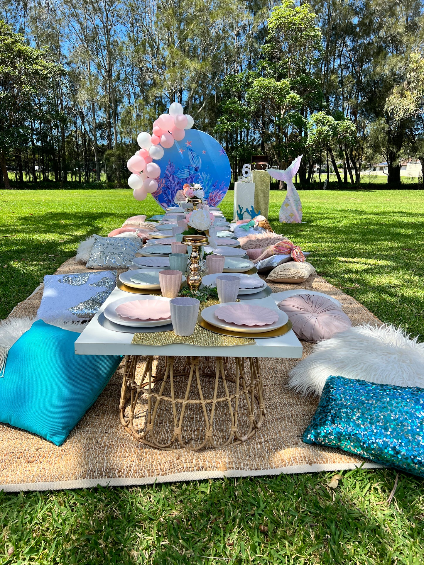 Rugs, table tops, basket bases and cushions only