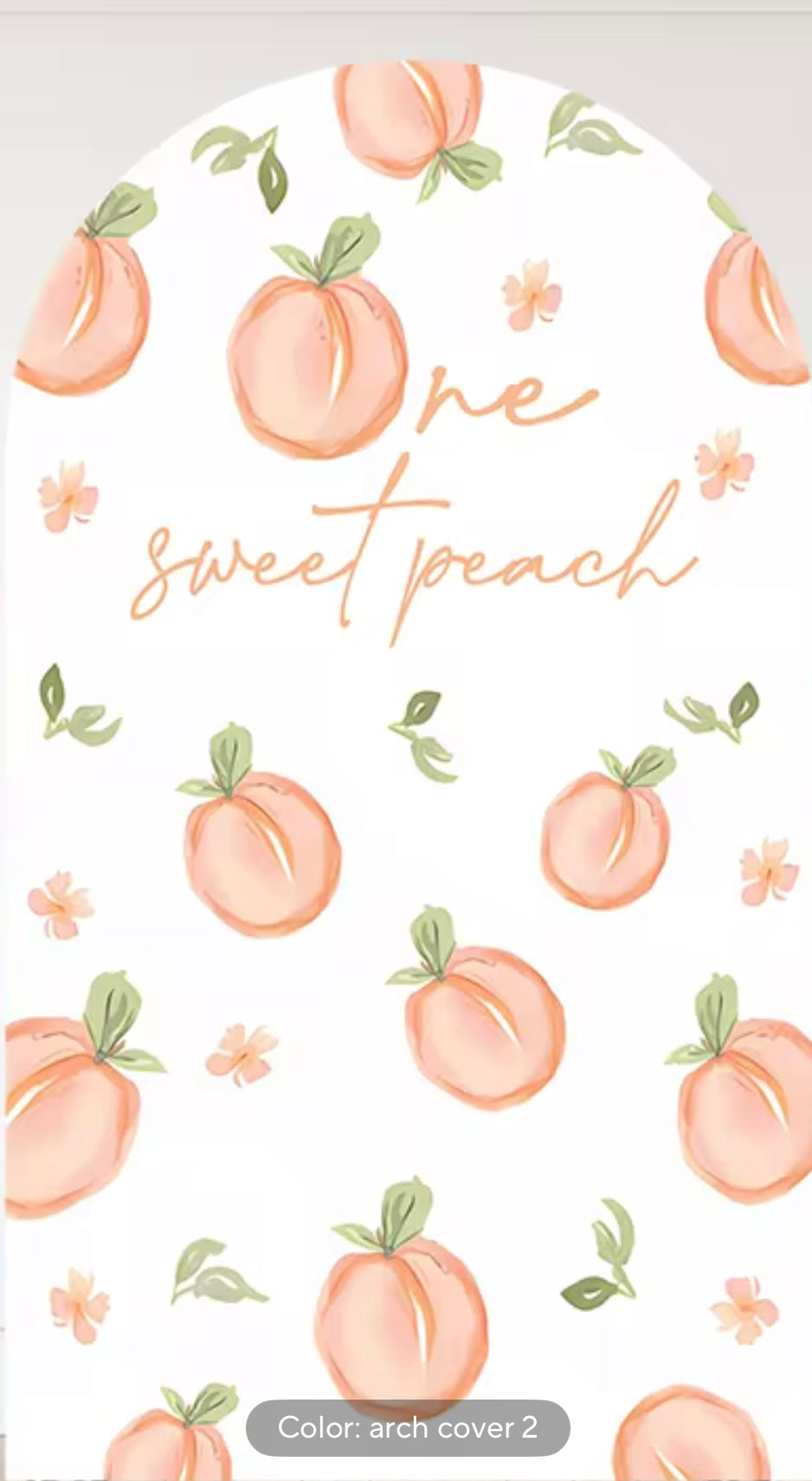 One sweet peach banner arch
