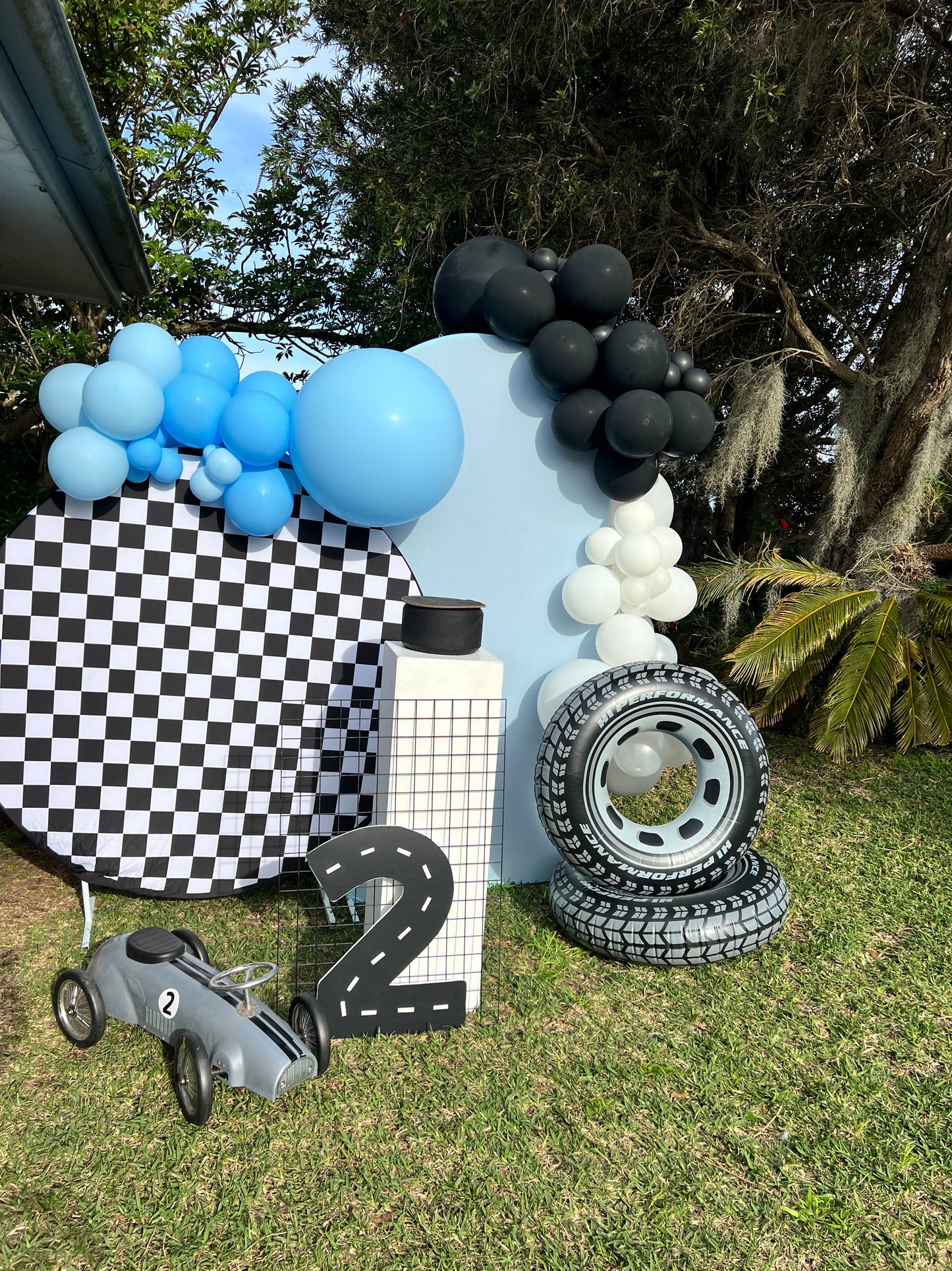 Monster truck backdrop